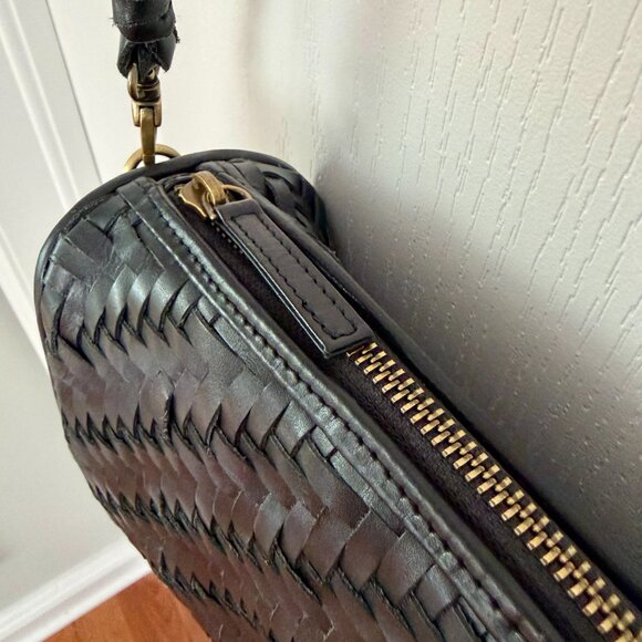Bembien Black Woven Leather Gigi Crossbody Bag - Picture 8 of 16